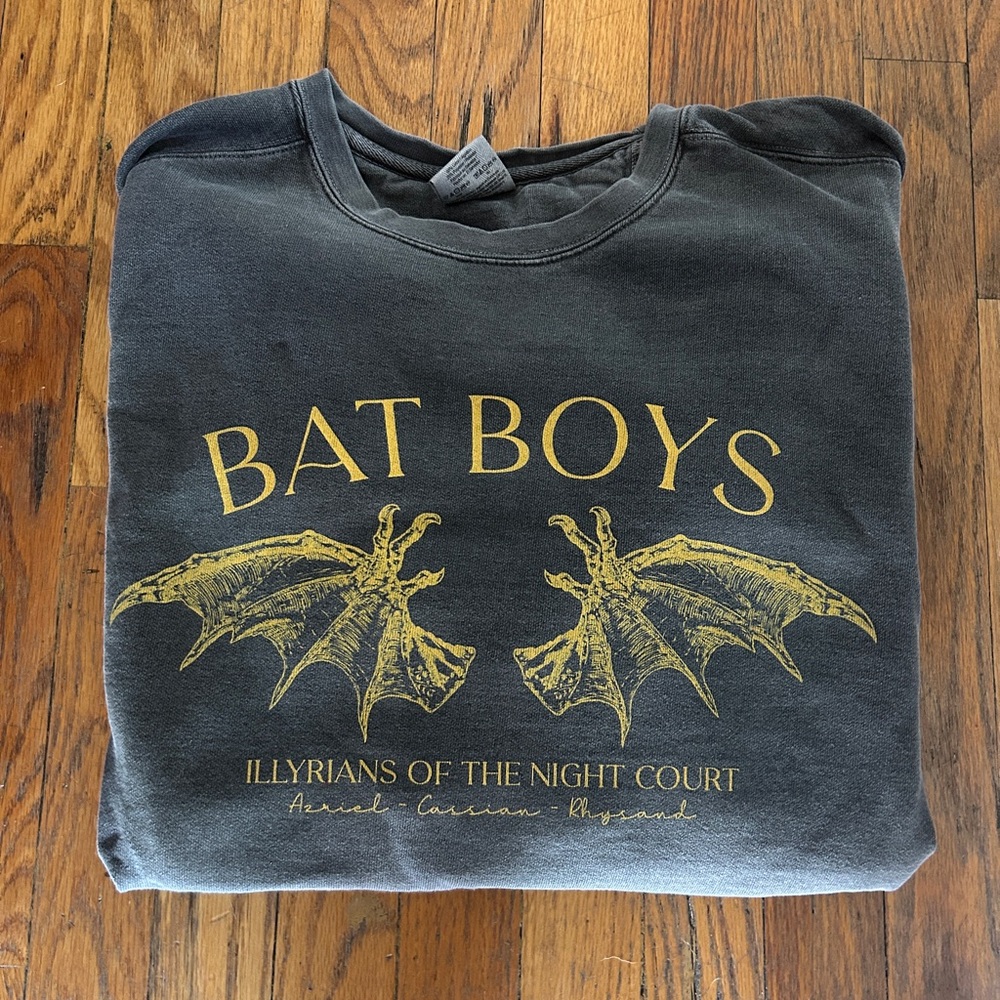 🦇ACOTAR 🦇 “Bat Boys” Comfort Color Crew Neck Sweatshirt - XL